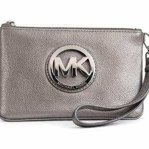 Michael Kors Metallic Leather Wristlet